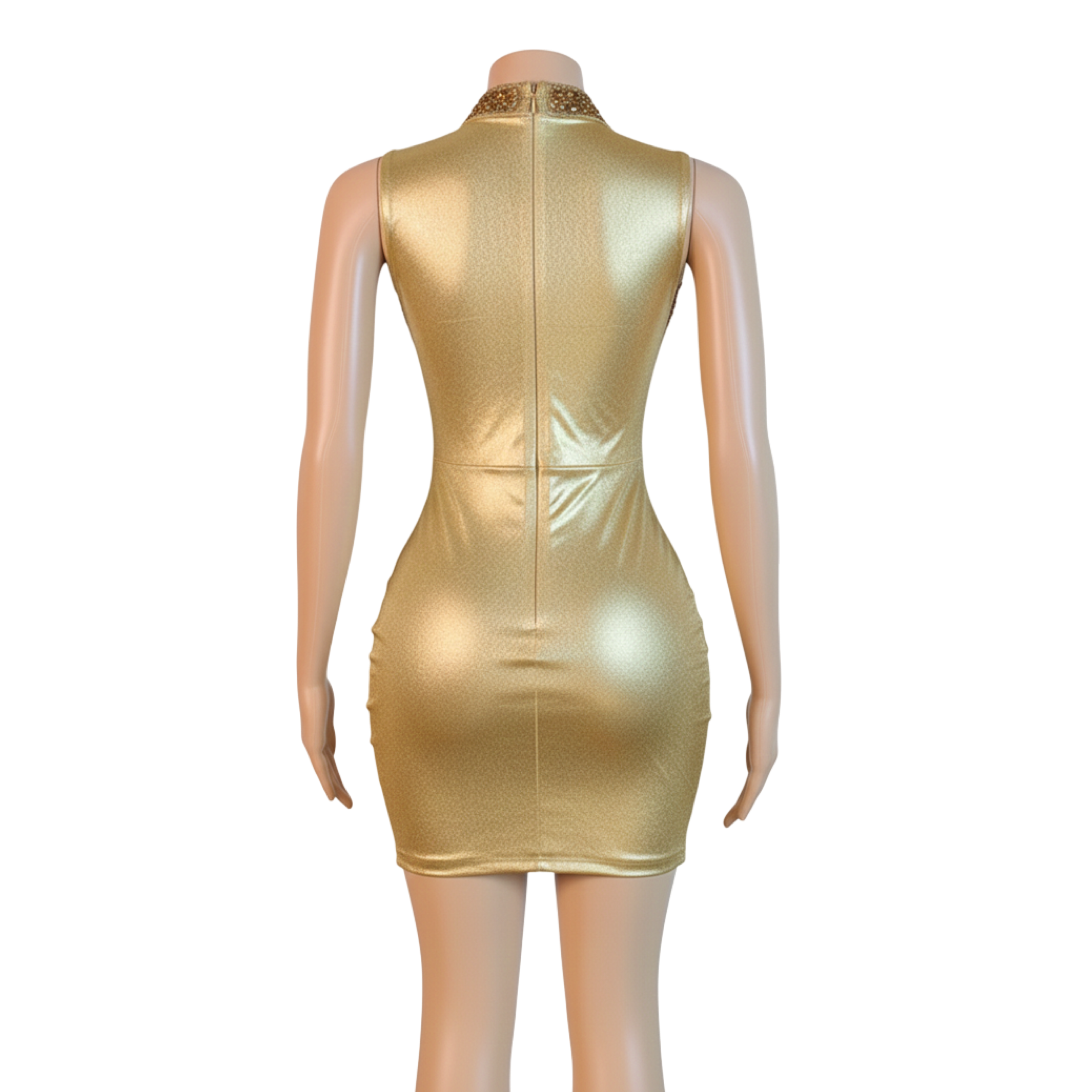 Capri Gold Mini Dress